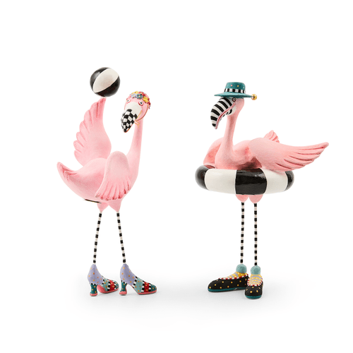 Sheila and Sheldon Flamingo Figurines - My Christmas