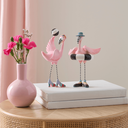 Sheila and Sheldon Flamingo Figurines - My Christmas