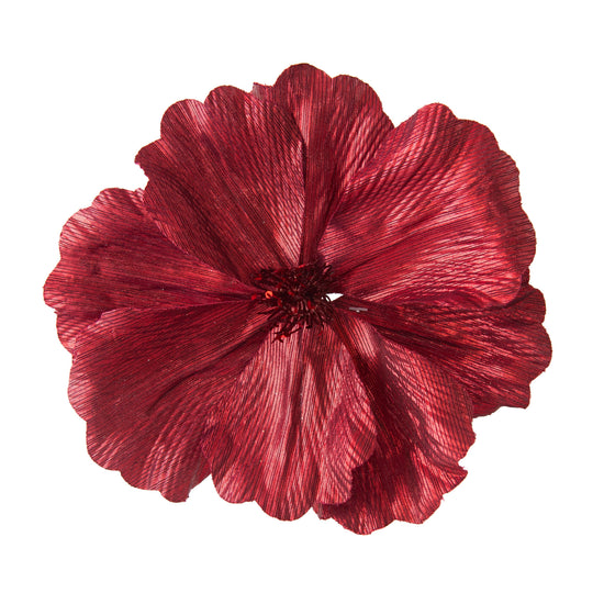 Shiny Burdundy Clip-on Magnolia - My Christmas