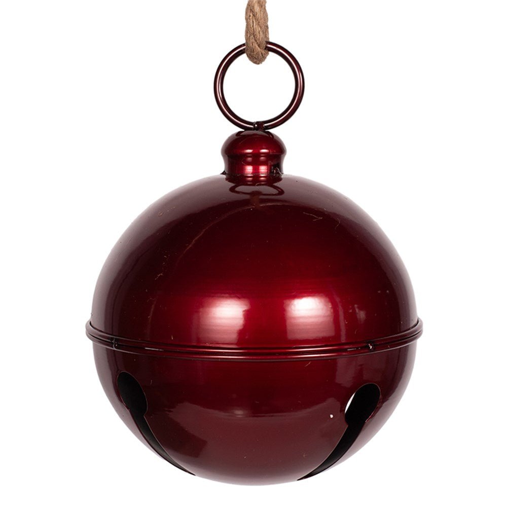 Shiny Red Metal Bell - Large - My Christmas