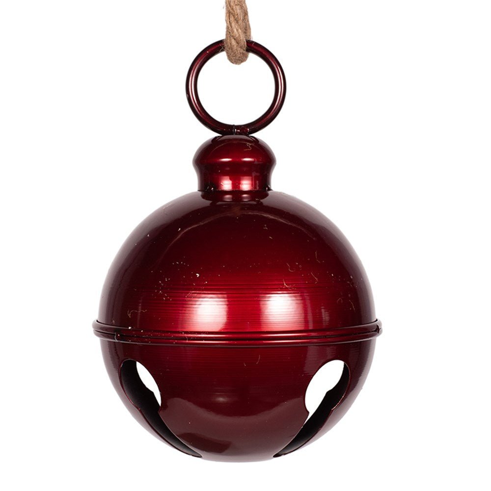 Shiny Red Metal Bell - Medium - My Christmas