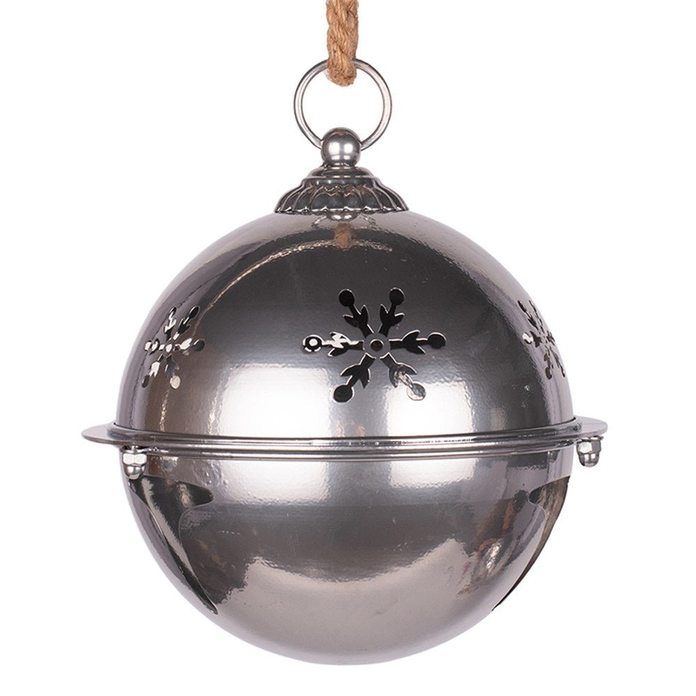 Shiny Snowflake Silver Metal Bell - My Christmas