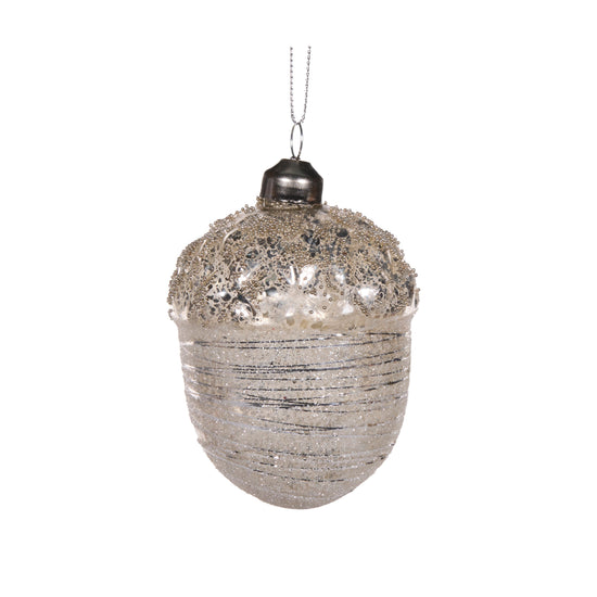 Silver Acorn Bauble - My Christmas