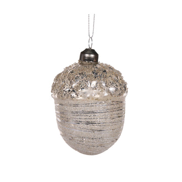 Silver Acorn Bauble - My Christmas
