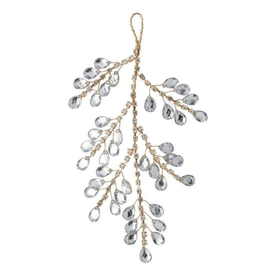Silver and Gold Jewel Droplet Ornament - My Christmas