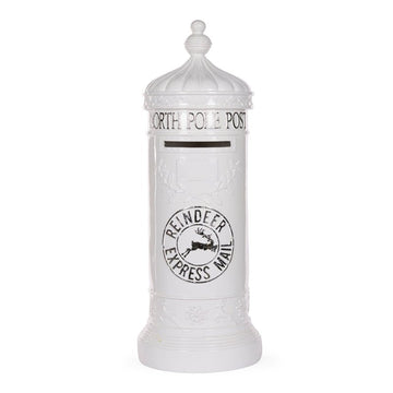 Silver and White Santa Mailbox - 77cm - My Christmas