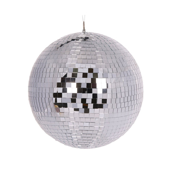 Silver Disco Bauble - 30cm - My Christmas