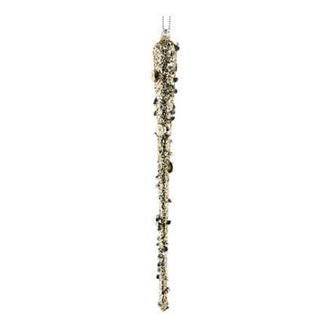 Silver Encrusted Icicle Ornaments - Set of 3 (19cm) - My Christmas