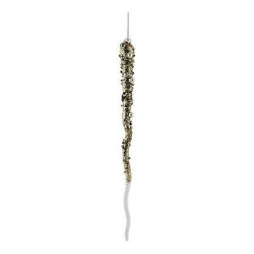 Silver Encrusted Icicle Ornaments - Set of 3 (24cm) - My Christmas