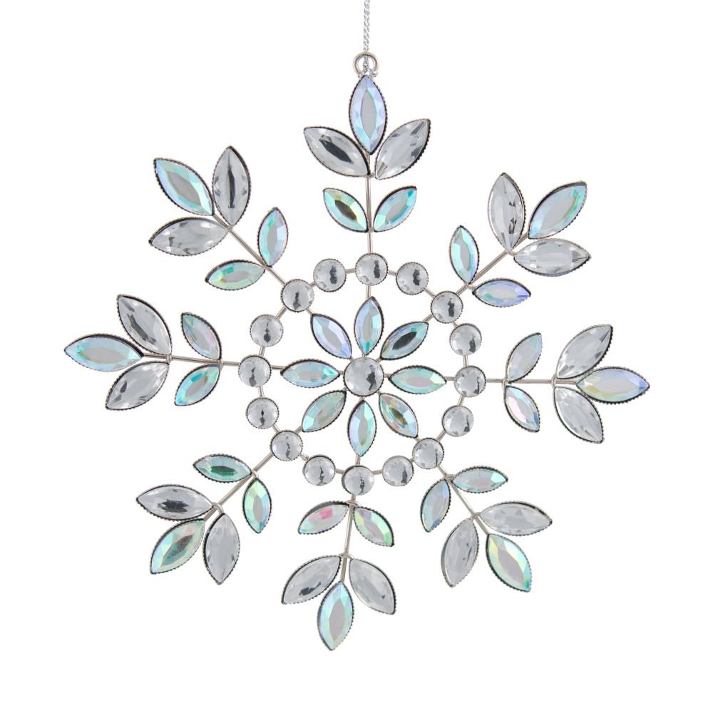 Silver Jewel Snowflake Ornament - My Christmas