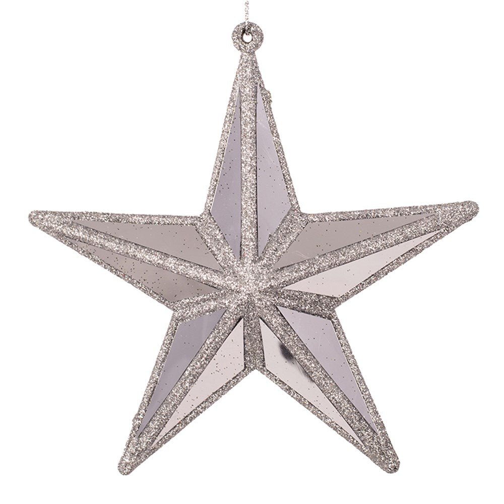 Silver Mirror Star Ornament - My Christmas