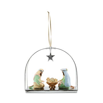 Silver Nativity Holy Family Ornament - My Christmas