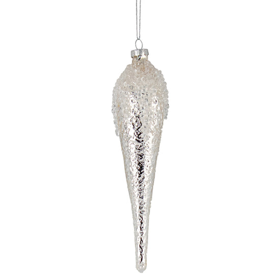 Silver Pearl Icicle Ornament - My Christmas