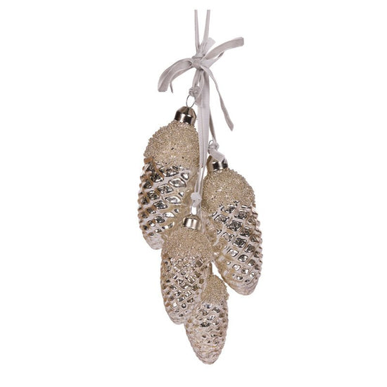 Silver Pinecone Cluster - My Christmas