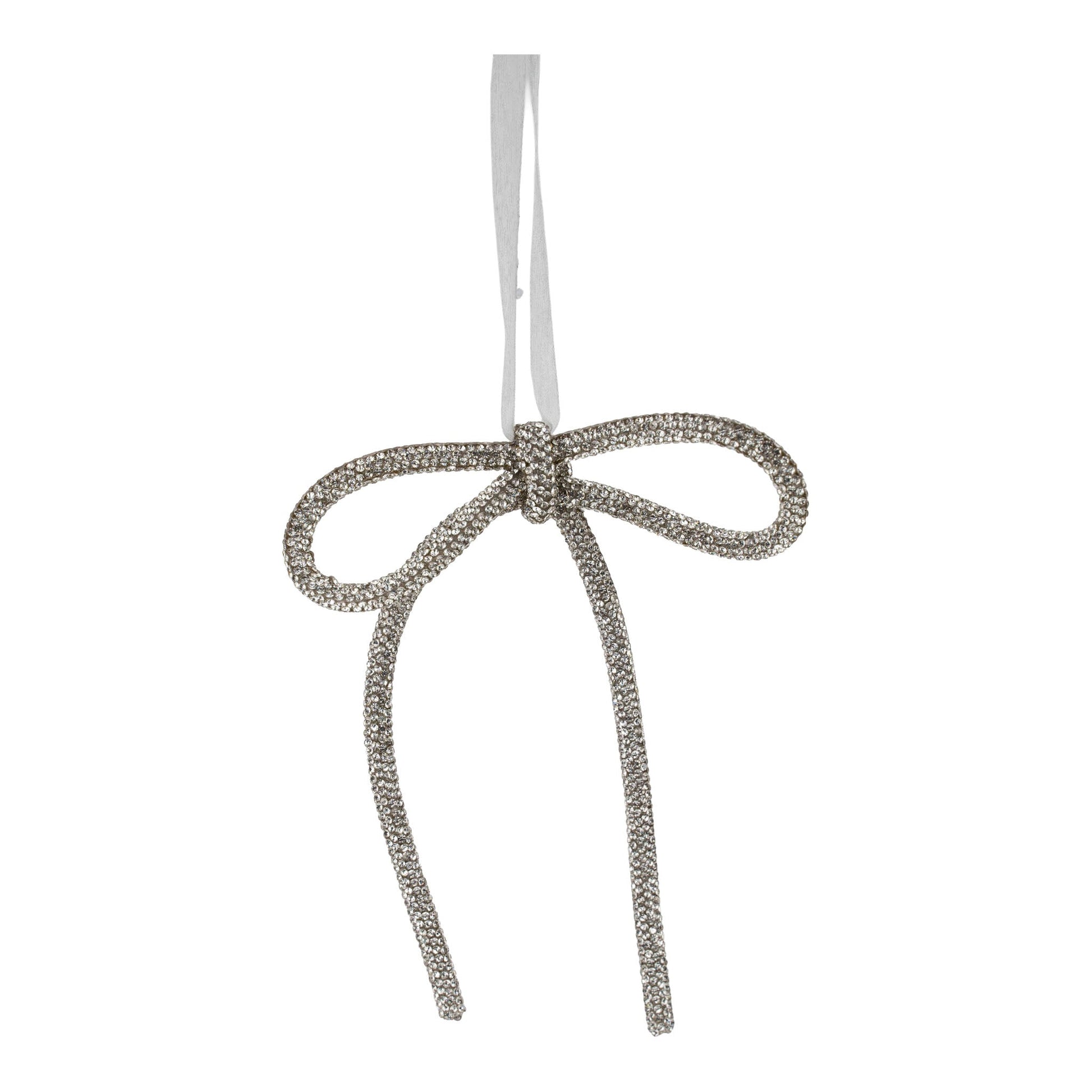Silver Rope Bow - 18cm - My Christmas