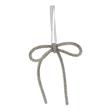 Silver Rope Bow - 18cm - My Christmas