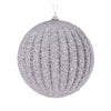 Silver Textured Rib Bauble - Various Sizes - My Christmas