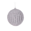Silver Textured Rib Bauble - Various Sizes - My Christmas
