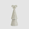 Silver Tiffany Bow Bugle Bead Tiered Cone Tree - Small - My Christmas