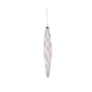 Silver Twisted Icicle Drop - My Christmas