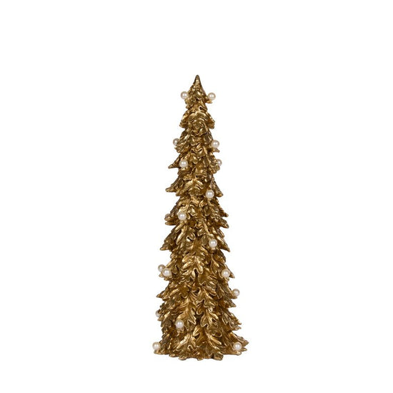Small Gold Pearl Leaf Tree - My Christmas