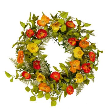 Spring Poppies Wreath - My Christmas