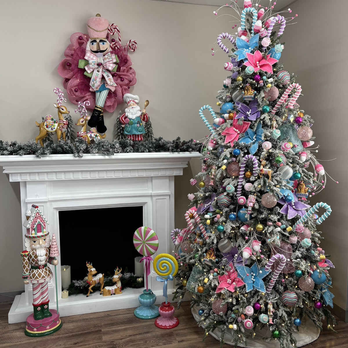 Standing Retro Candy Deer - My Christmas