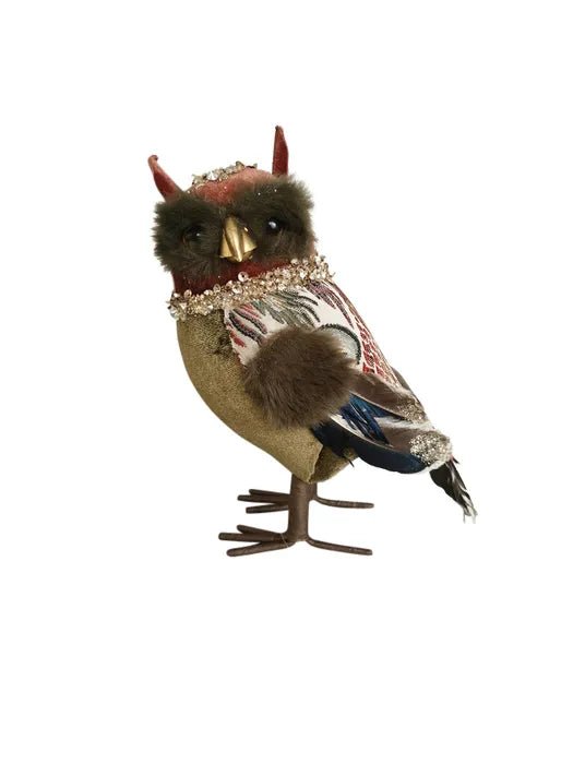Standing Velvet Owl - My Christmas