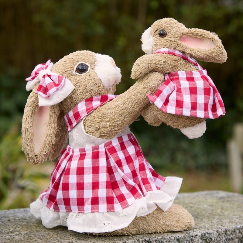 Strawberry Cottage Rabbits Cuddling - My Christmas