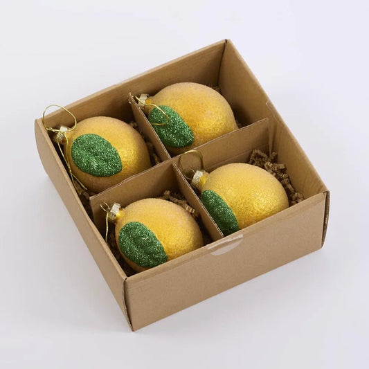 Sugared Lemon Ornaments - Set of 4 - My Christmas