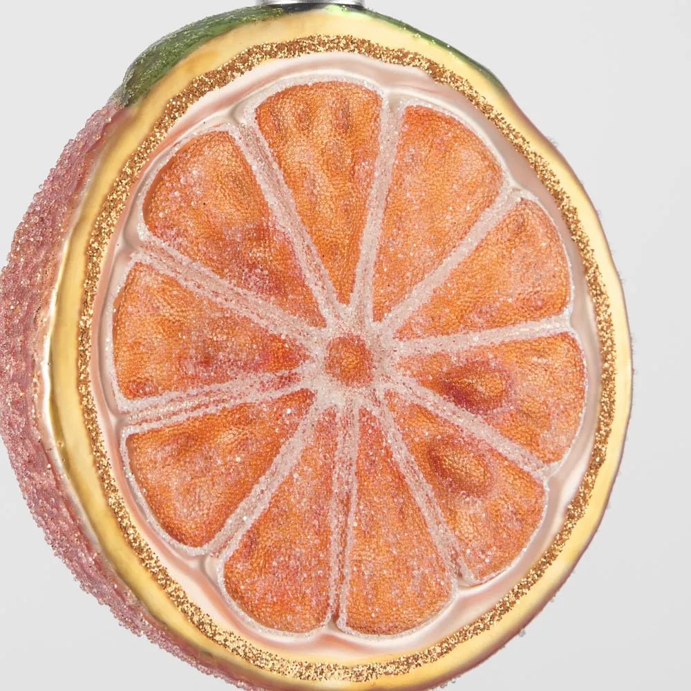 Sugared Orange Glitter Ornament - My Christmas