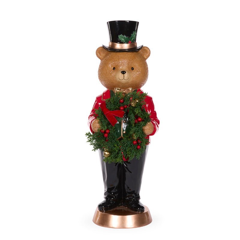Tailored Teddy Bear with Wreath - My Christmas