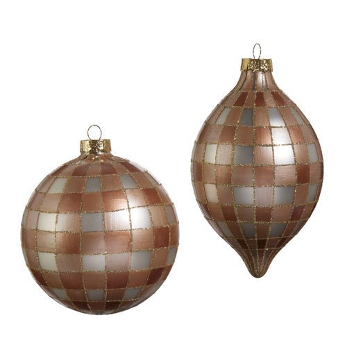 Tan Gingham Ornament - My Christmas