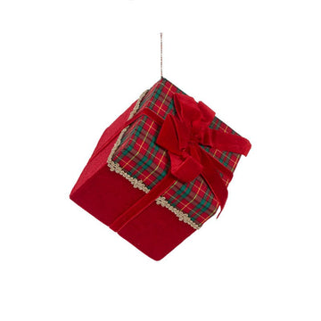 Tartan Present Hanging - 11cm - My Christmas