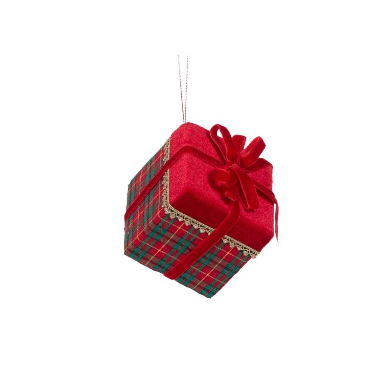 Tartan Present Hanging - 8.5cm - My Christmas