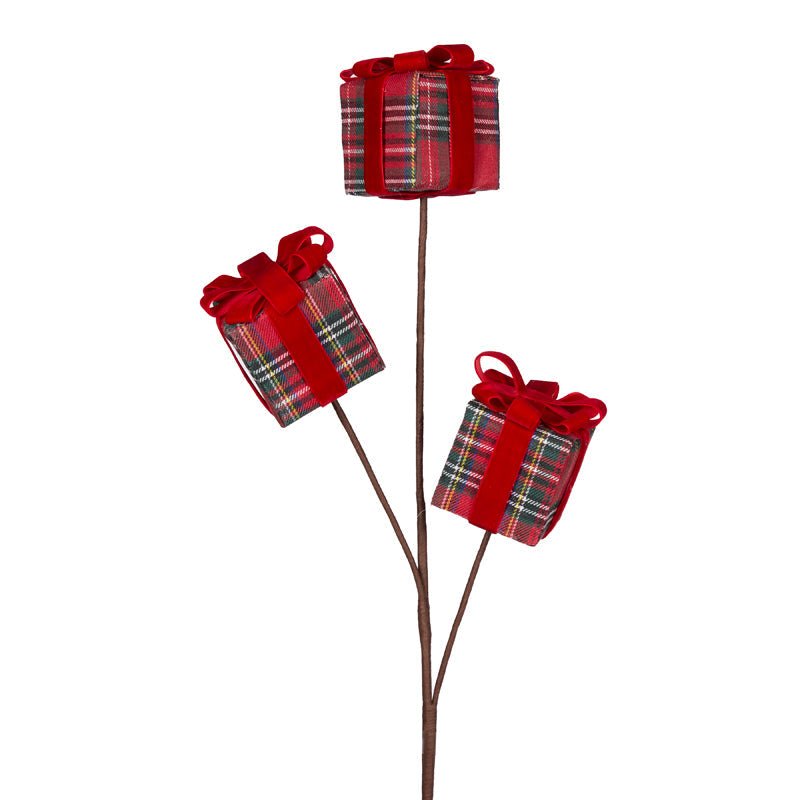 Tartan Present Spray - My Christmas