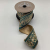 Teal Blue with Iridescent Metallic Dupion Ribbon - My Christmas