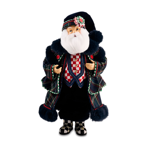 Timeless Tartan Fabric Santa - My Christmas