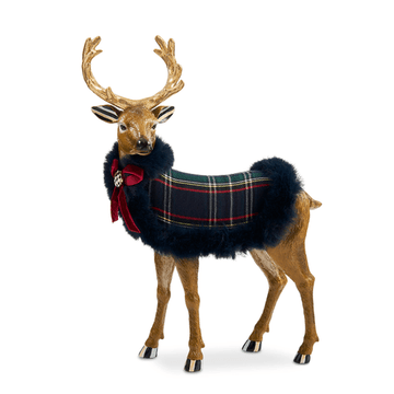 Timeless Tartan Standing Deer - My Christmas