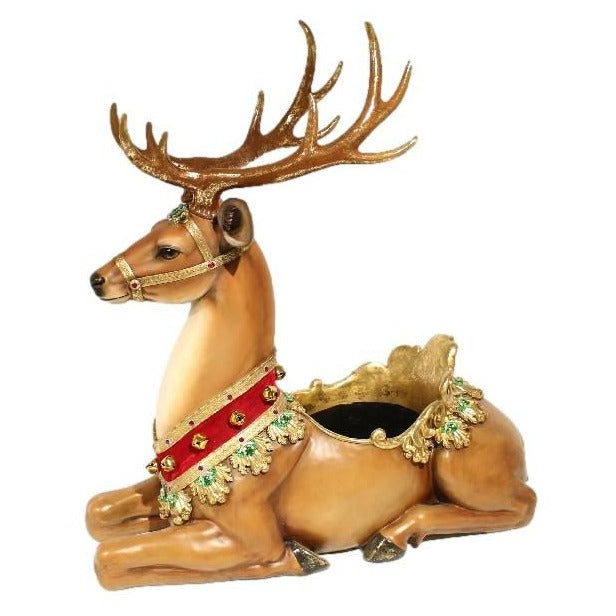 Traditional Deer Flower Pot - My Christmas