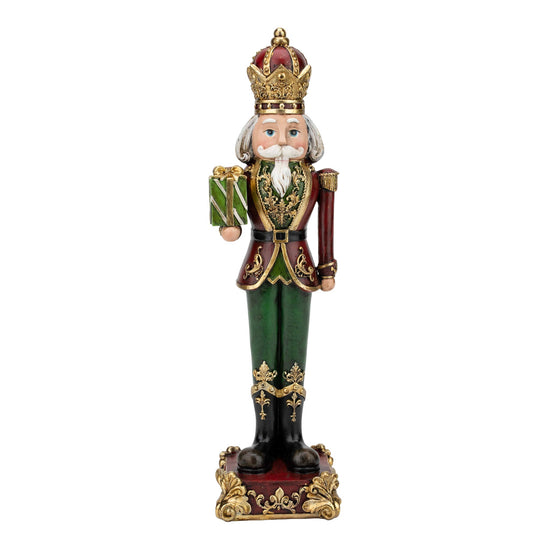 Traditional Nutcracker Holding Gift - My Christmas