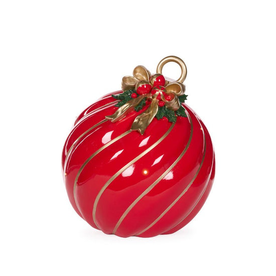 Traditional Red Swirl LED Bauble - 44cm - My Christmas