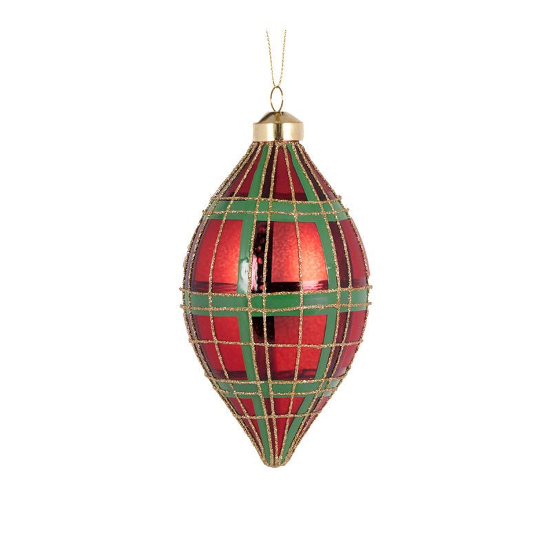Traditional Tartan Drop Bauble - My Christmas