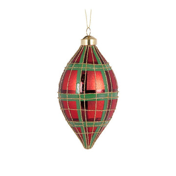 Traditional Tartan Drop Bauble - My Christmas