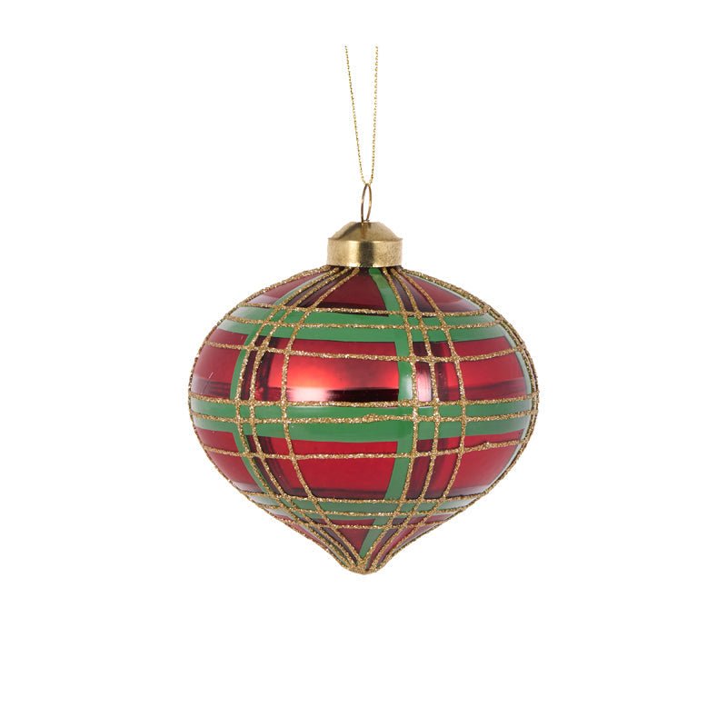 Traditional Tartan Onion Bauble - My Christmas