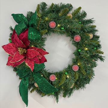 Traditional Tidings with Sequined Ribbon Wreath - My Christmas