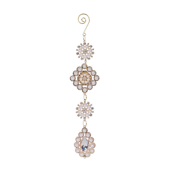 Trailing Pearl Rosette Hanging - My Christmas