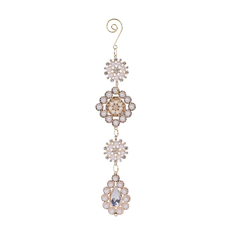 Trailing Pearl Rosette Hanging - My Christmas