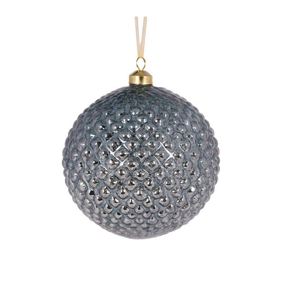 Transparent Gunmetal Stud Bauble - My Christmas