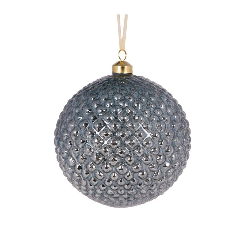 Transparent Gunmetal Stud Bauble - My Christmas